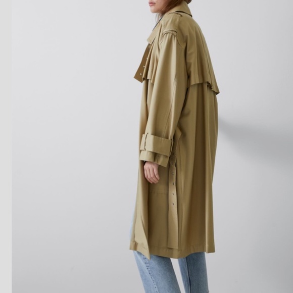 NWT Zara contrast oversized trench coat - Picture 4 of 7